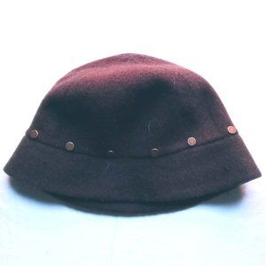 Vintage Brown Wool Clouch Hat